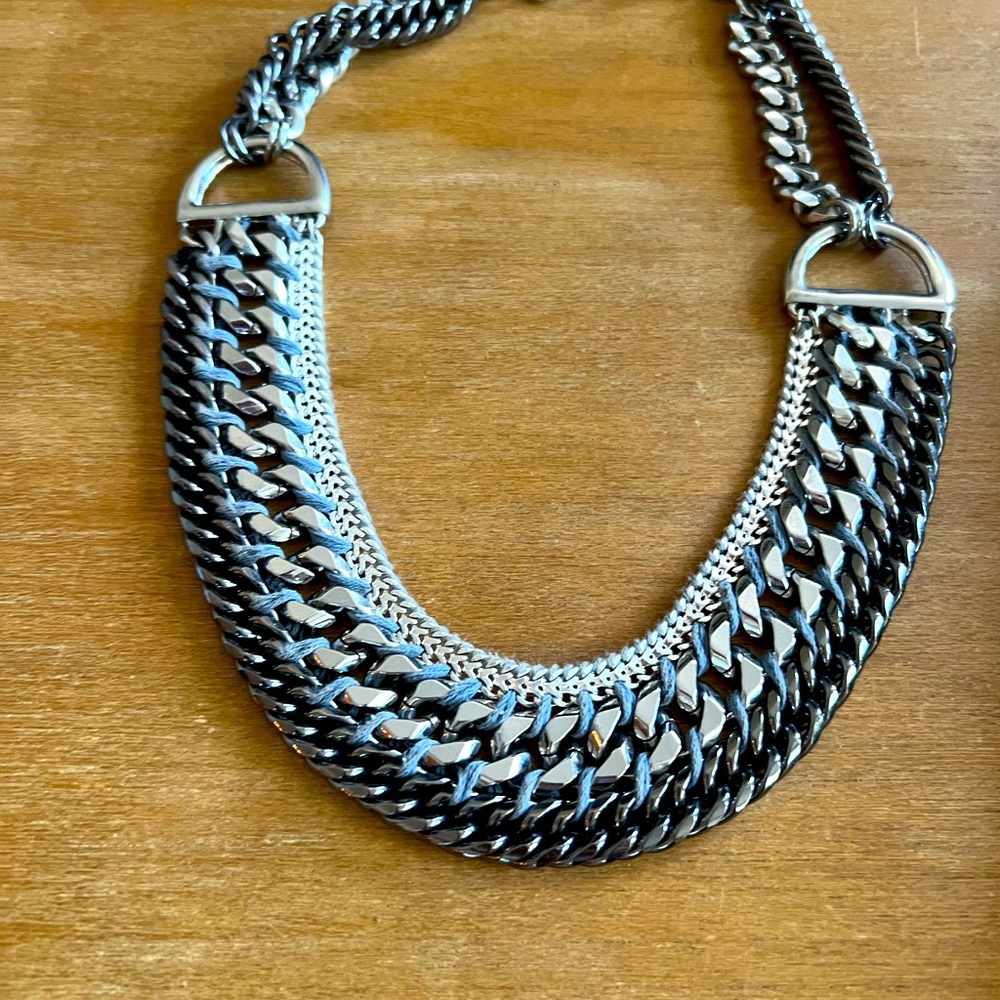 Stella & Dot Silver Chunky Chain Necklace